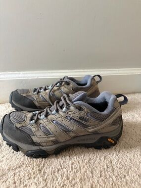 Merrell Tan and Gray Trail Hiking Shoes